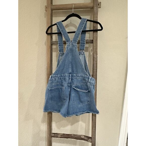 Zara Women’s Denim Short Overall Medium Blue - Picture 9 of 10